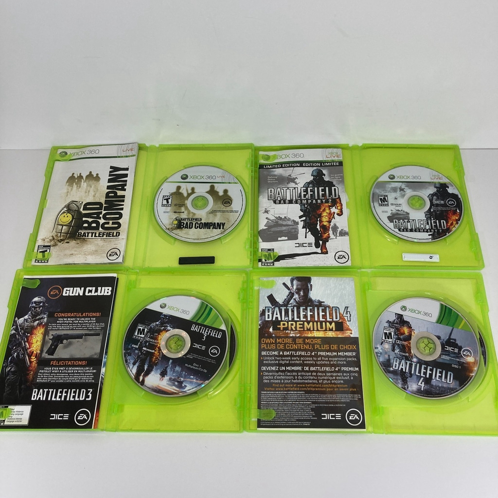 Battlefield Xbox‎ 360 Game Bundle Lot of 4 Bad Company 1 2 Battlefield 3 4 - Picture 4 of 4